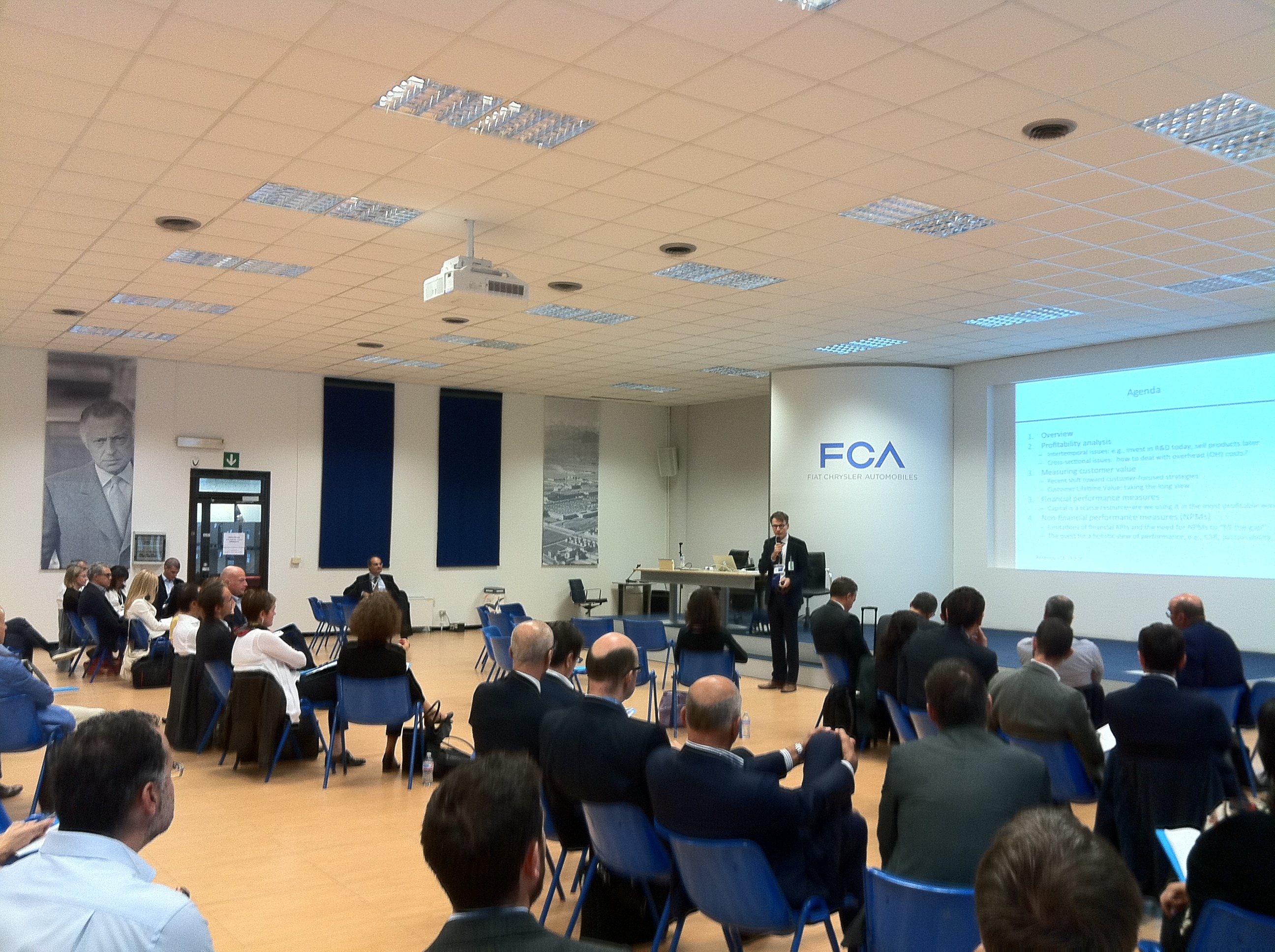 Il prof. Tim Baldenius della New York University in FCA con Federmanager Academy