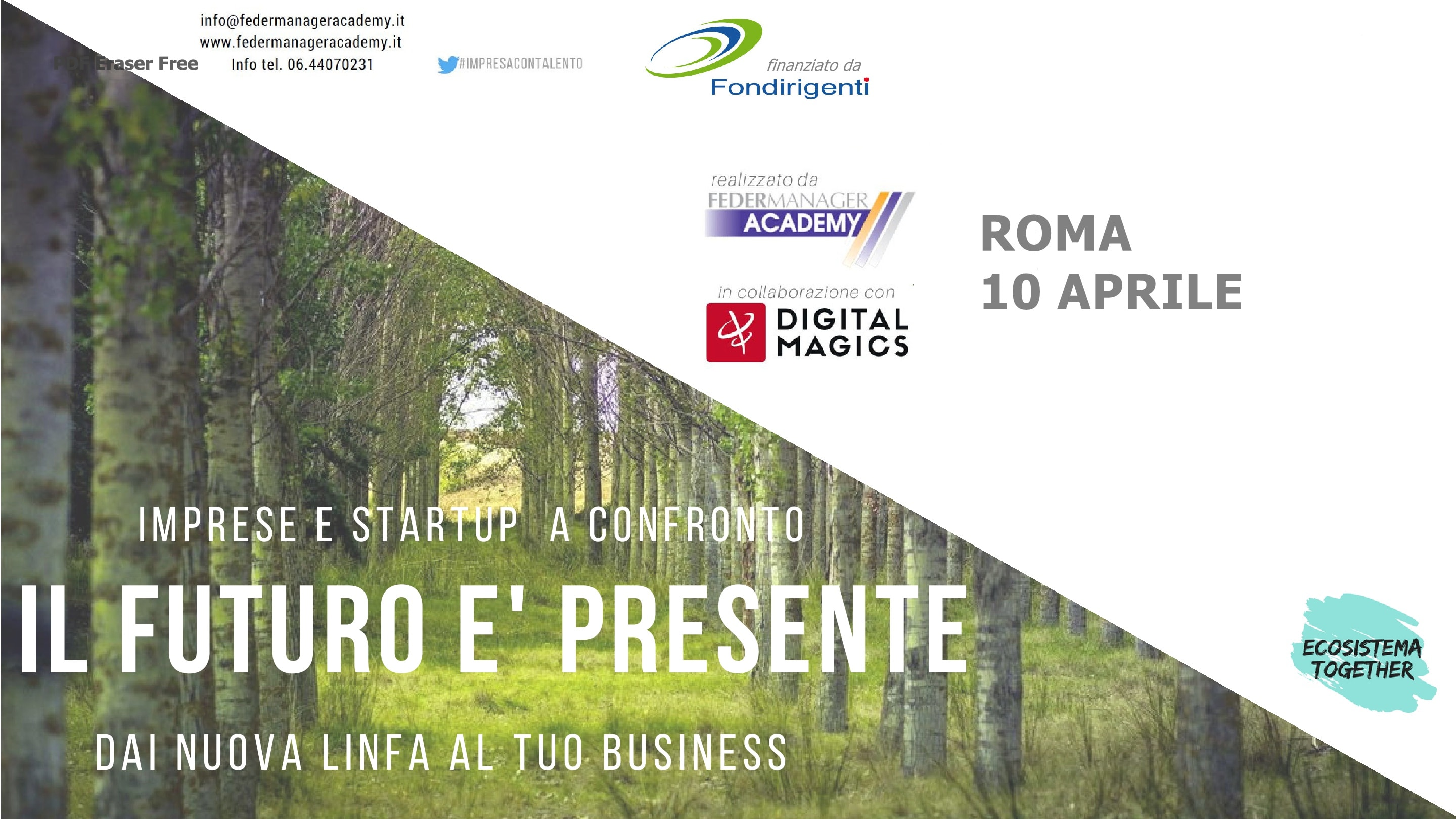 ECOSISTEMA TOGETHER: Start up e Imprese a Roma per l’evento finale
