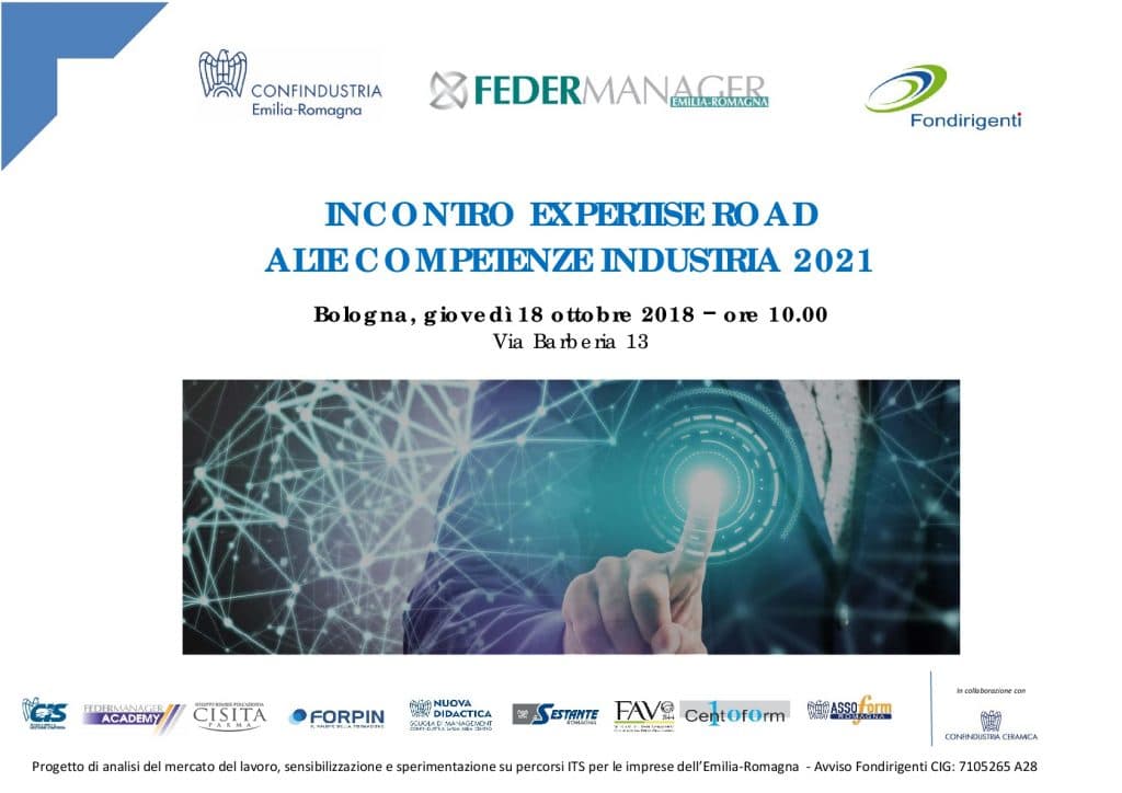 INCONTRO EXPERTISE ROAD ALTE COMPETENZE INDUSTRIA 2021