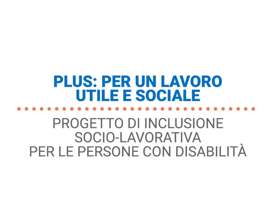 PLUS: per un lavoro utile e sociale. Progetto di inclusione socio-lavorativa per le persone con disabilità PLUS: per un lavoro utile e sociale. Progetto di inclusione socio-lavorativa per le persone con disabilità