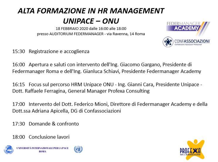 Focus sul percorso di Alta Formazione in HR Management Focus sul percorso di Alta Formazione in HR Management