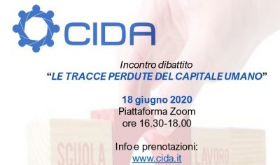 LE TRACCE PERDUTE DEL CAPITALE UMANO: Federmanager Academy presente nel nuovo webinar CIDA LE TRACCE PERDUTE DEL CAPITALE UMANO: Federmanager Academy presente nel nuovo webinar CIDA