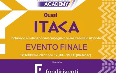 “QUASI ITACA: Inclusione e Talenti per Accompagnare nella Crescita le Aziende” – Evento finale online il 28 febbraio