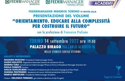 Presentato il libro “ORIENTAMENTO. Educare  alla complessità  per   costruire   il  futuro”