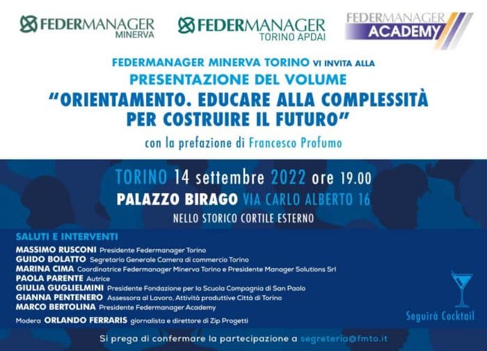 Presentazione libro: “ORIENTAMENTO. Educare alla complessità per costruire il futuro” Presentazione libro: “ORIENTAMENTO. Educare alla complessità per costruire il futuro”