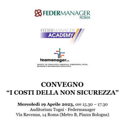 Presentazione libro “Costi della non sicurezza” Presentazione libro “Costi della non sicurezza”