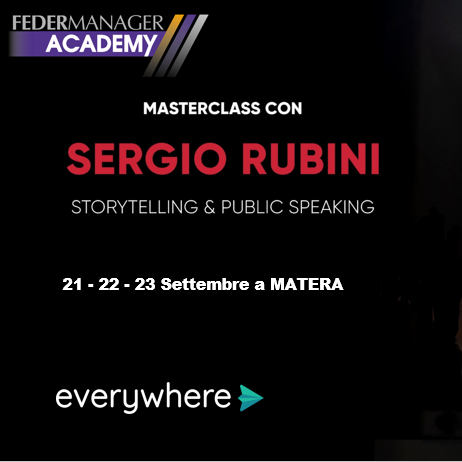 Nuova Masterclass con Sergio Rubini: vi aspettiamo a settembre a Matera