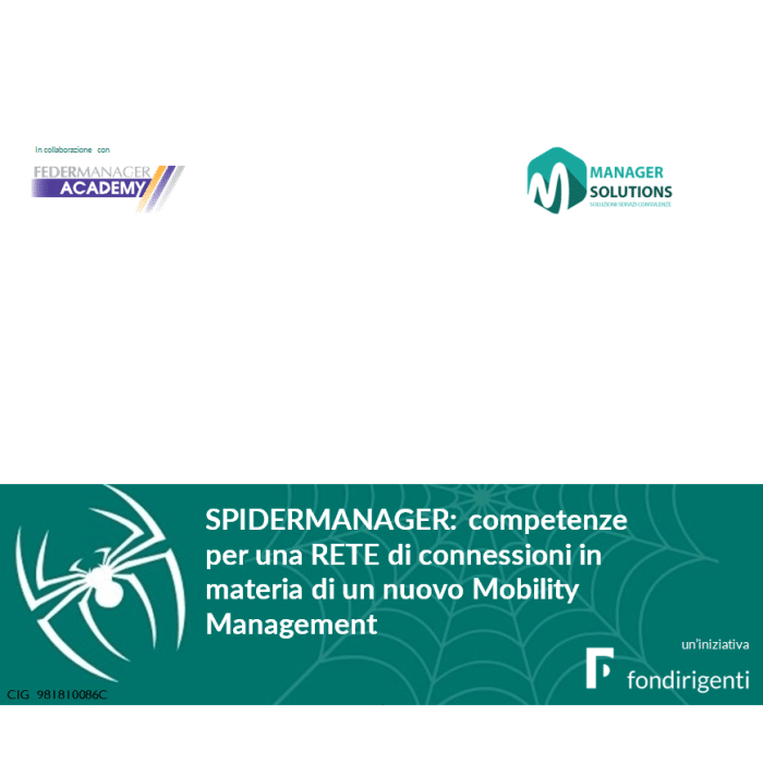 SPIDERMANAGER: competenze per una RETE di connessioni in materia di un nuovo Mobility Management