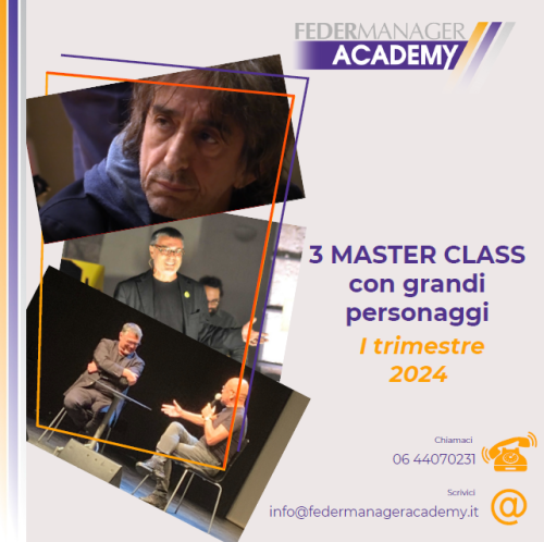 TRE MASTERCLASS DI PRESTIGIO PER RIPARTIRE TRE MASTERCLASS DI PRESTIGIO PER RIPARTIRE