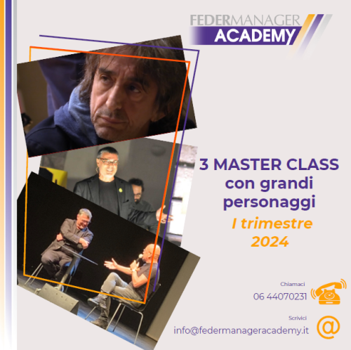 TRE MASTERCLASS DI PRESTIGIO PER RIPARTIRE