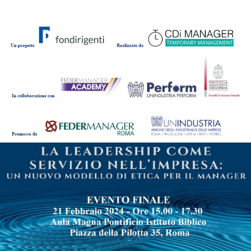 EVENTO FINALE “LEADERSHIP COME SERVIZIO NELL’IMPRESA”