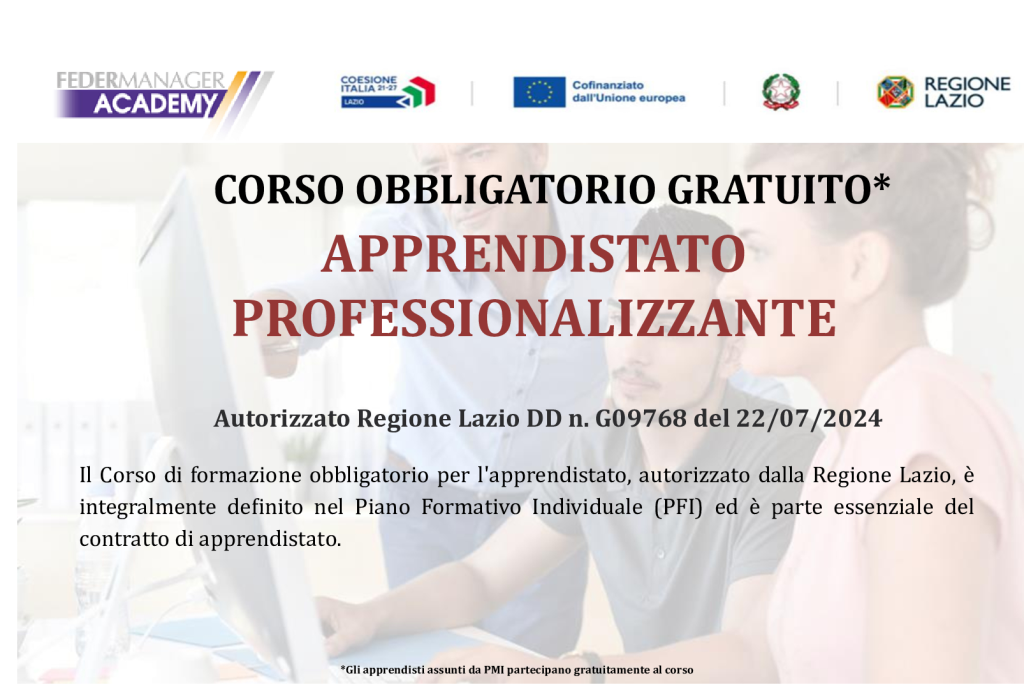 𝐏𝐫𝐞-𝐢𝐬𝐜𝐫𝐢𝐳𝐢𝐨𝐧𝐢 𝐀𝐩𝐞𝐫𝐭𝐞 𝐚𝐥 𝐂𝐨𝐫𝐬𝐨 𝐎𝐛𝐛𝐥𝐢𝐠𝐚𝐭𝐨𝐫𝐢𝐨 𝐆𝐫𝐚𝐭𝐮𝐢𝐭𝐨 “𝐀𝐏𝐏𝐑𝐄𝐍𝐃𝐈𝐒𝐓𝐀𝐓𝐎 𝐏𝐑𝐎𝐅𝐄𝐒𝐒𝐈𝐎𝐍𝐀𝐋𝐈𝐙𝐙𝐀𝐍𝐓𝐄” - 𝐀𝐮𝐭𝐨𝐫𝐢𝐳𝐳𝐚𝐭𝐨 𝐑𝐞𝐠𝐢𝐨𝐧𝐞 𝐋𝐚𝐳𝐢𝐨 𝐃𝐃 𝐧. 𝐆𝟎𝟗𝟕𝟔𝟖 𝐝𝐞𝐥 𝟐𝟐/𝟎𝟕/𝟐𝟎𝟐𝟒