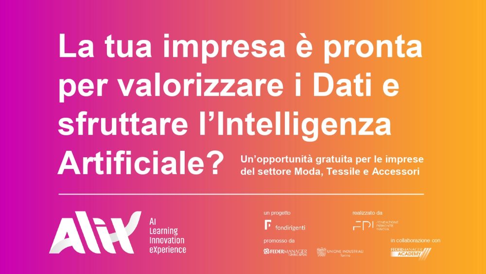 Al via il progetto ALIX che applica l’Intelligenza Artificiale al settore della moda: compila la survey Al via il progetto ALIX che applica l’Intelligenza Artificiale al settore della moda: compila la survey