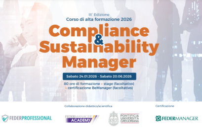 Al via il Corso di Alta Formazione “Compliance & Sustainability Manager”