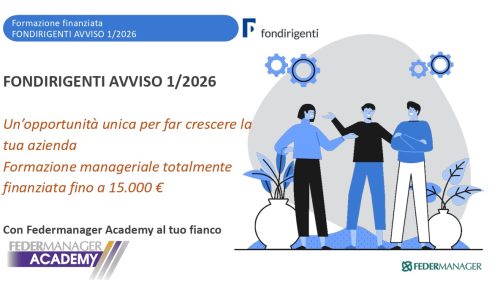 Uscito il nuovo Avviso 1/2026 di Fondirigenti: contattaci per il tuo Piano frmativo!