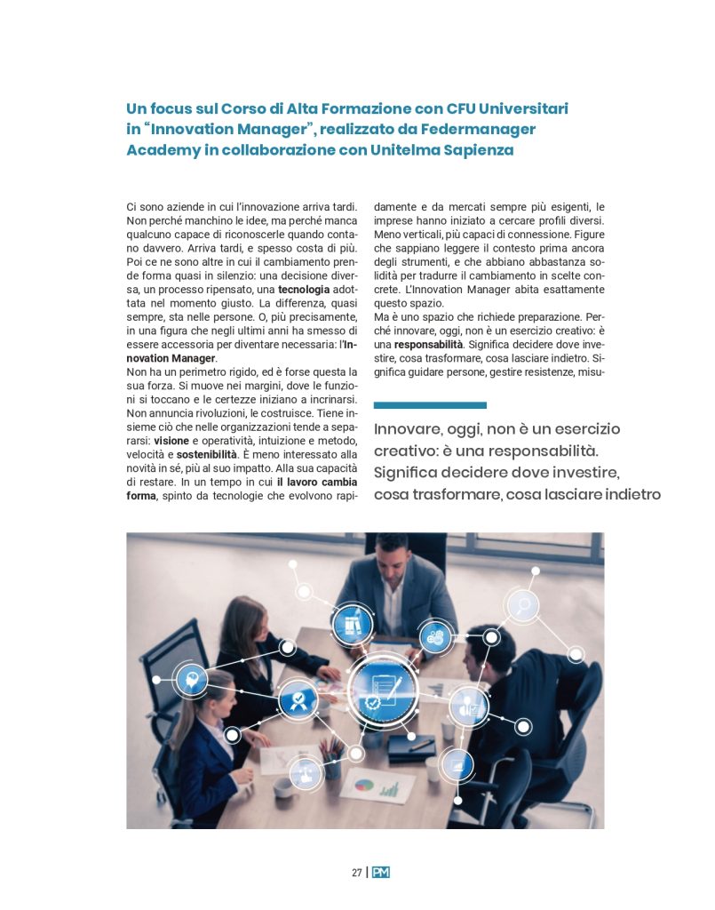 PROGETTO MANAGER EDIZIONE APRILE 2026