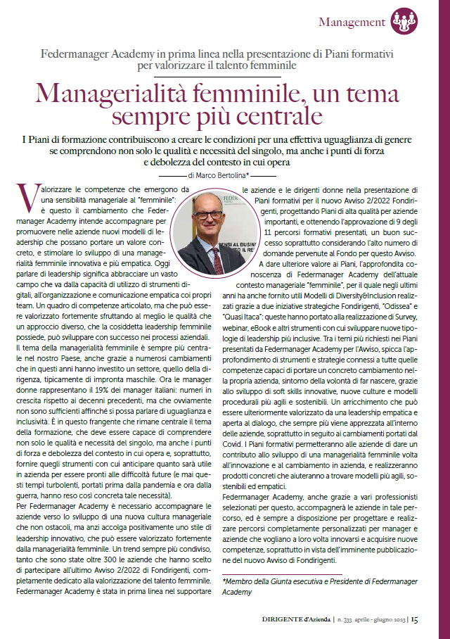 DIRIGENTE D’AZIENDA N.333